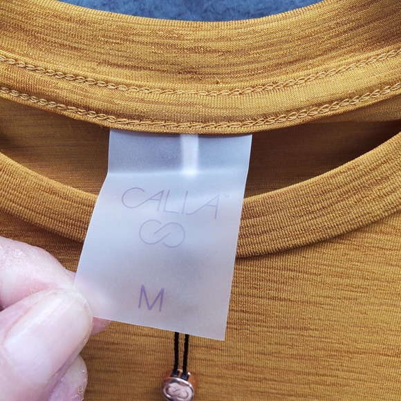 CALIA Golf Activewear Top Women M Brown Texture Long Sleeve Odor Control UPF 50+ - Picture 5 of 9